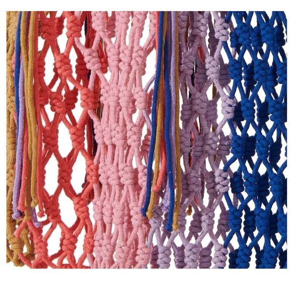 NWT Nannacay Estela Net Shoulder Bag MultiColor $199Tassel Shoulder Tote Purse - Picture 4 of 4